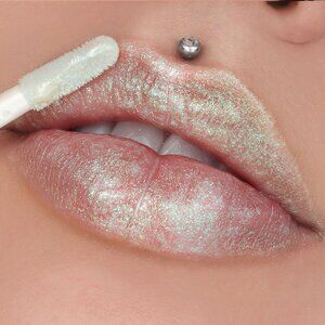 JEFFREE STAR The Gloss SKY‎ HIGH Metallic Icy White w/Pale Green & Gold